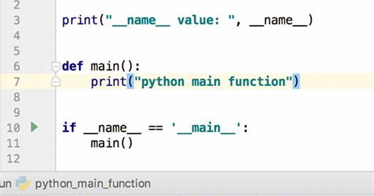 Main Function Python
