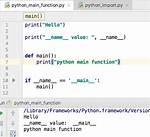 Main Function Python