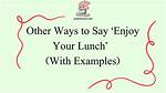 Make Lunch for Say