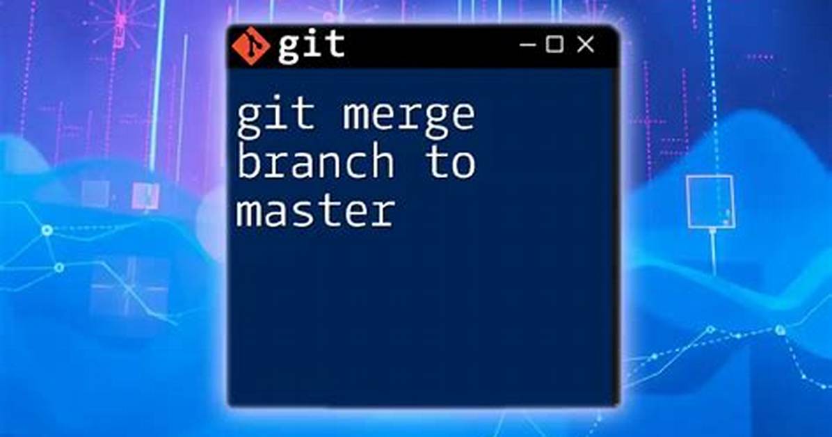 Make the Current Git Branch a Master Branch