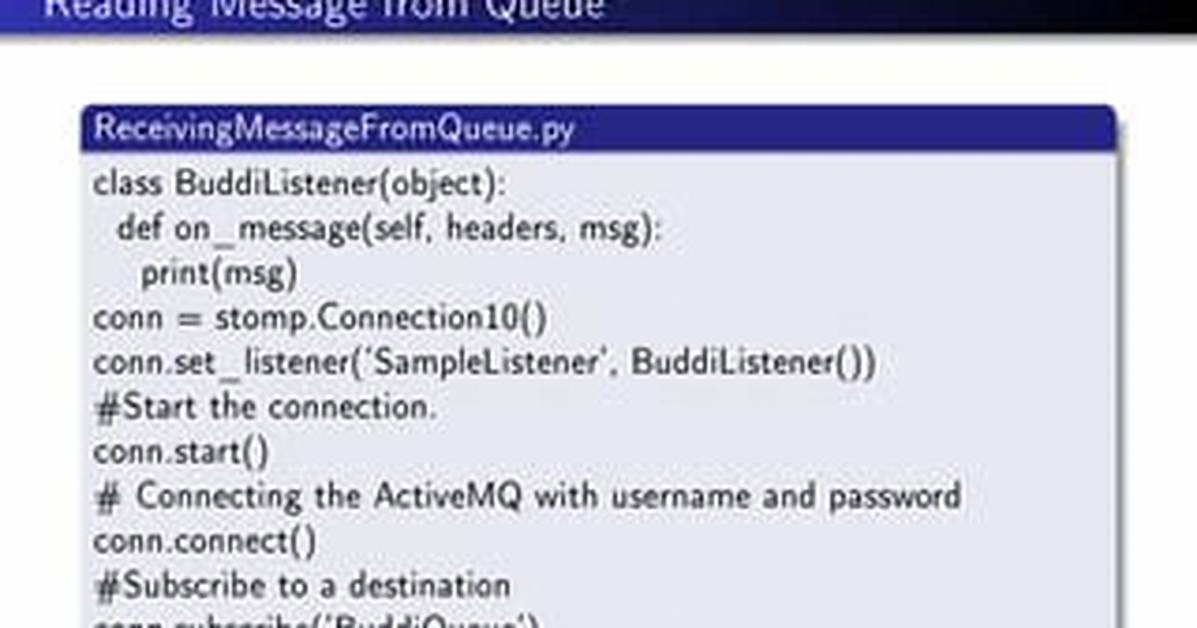 Making Python Script Reading Messages from Activemq Web Console