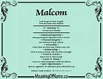 Malcolm Name Meaning