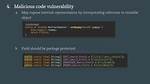 Malicious Code Vulnerability - May Expose Internal Representation by Incorporating Reference to Mutable Object
