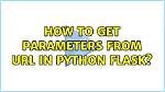 Managing Parameters of Url (Python Flask)
