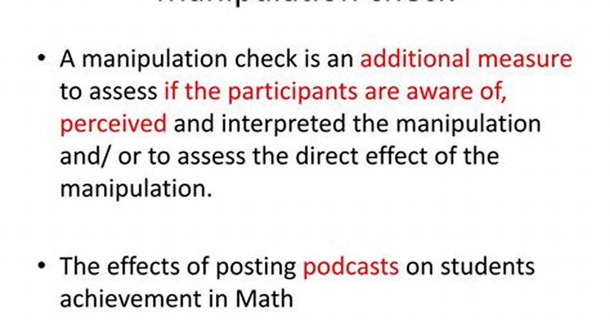 Manipulation Check