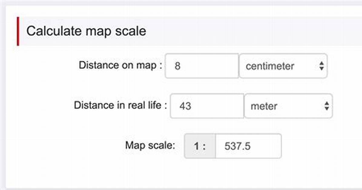 Map Scale Calculator
