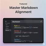 Markdown `Native` Text Alignment