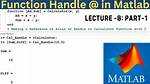 Matlab Ode45. Trouble with Function Handle @ When Setting up Equations for Ode45