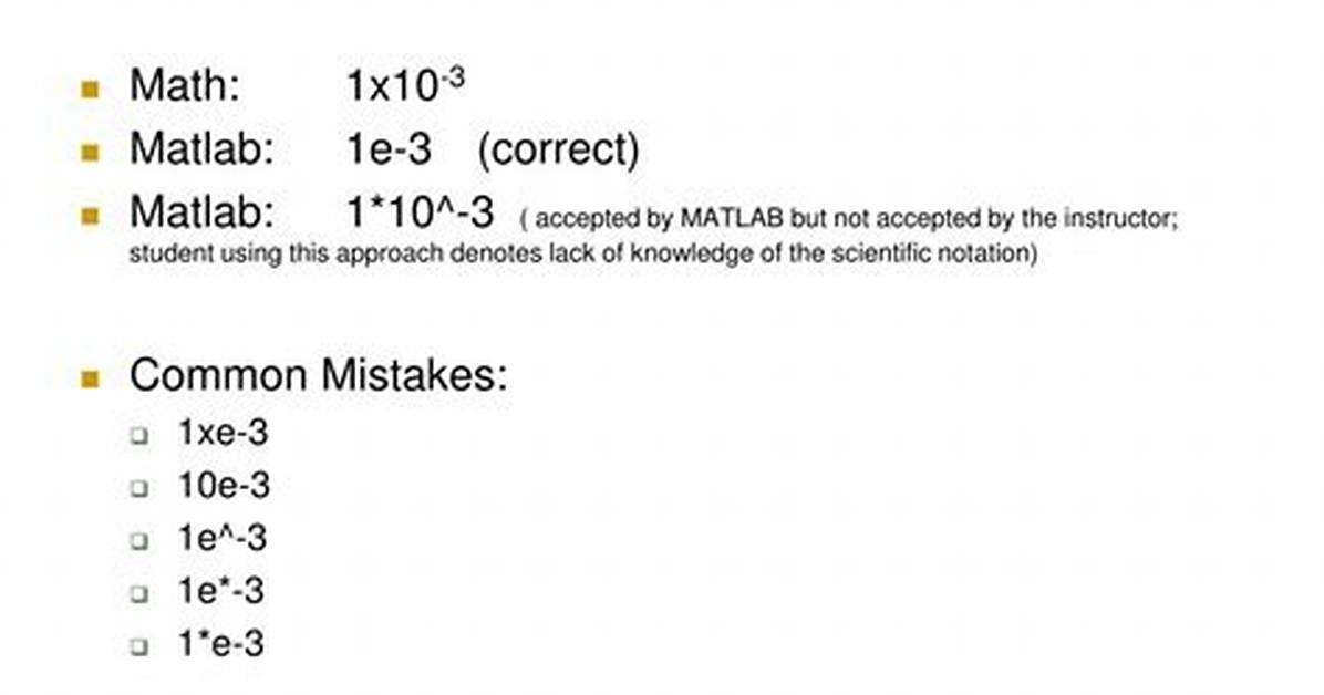 Matlab Scientific Notation