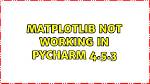 Matplotlib Not Working in Pycharm 4.5.3
