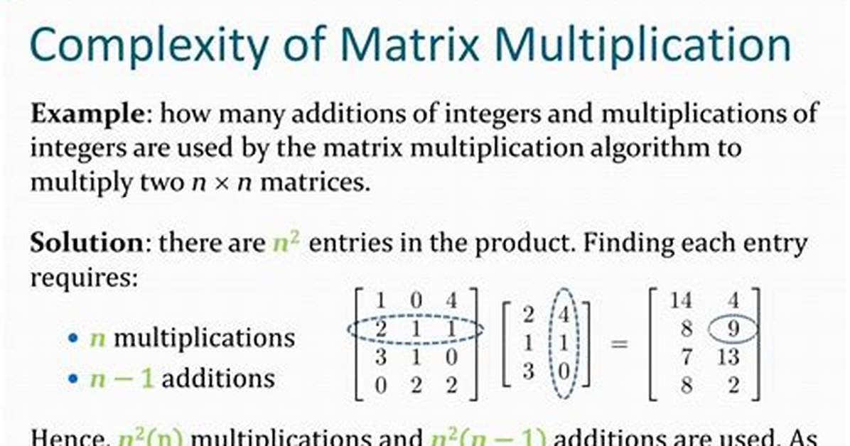 Matrix Multiplication Algorithm Time Complexity
