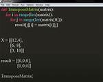 Matrix Transpose in Python [Duplicate]
