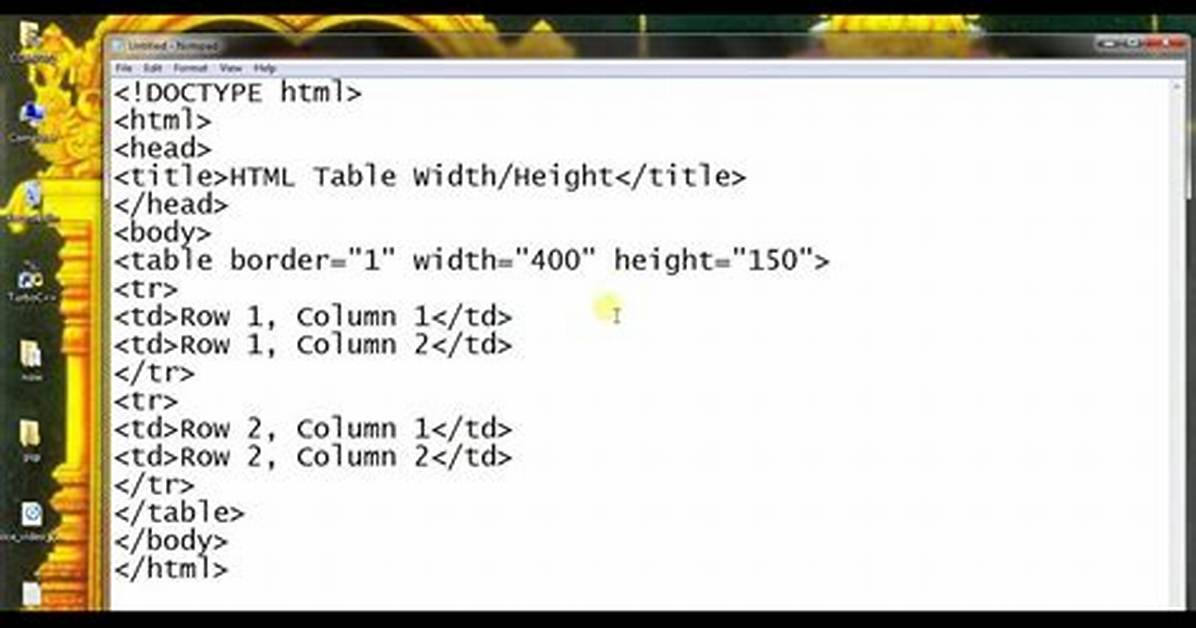 Max-Height in Html Table
