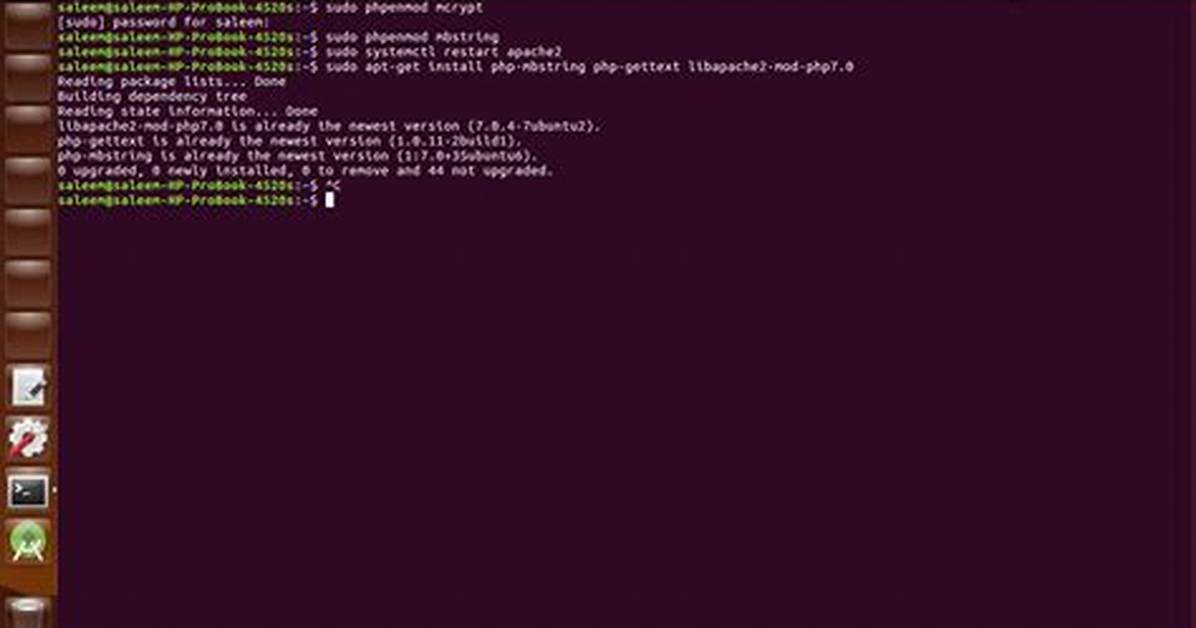 Mbstring Is Missing for Phpmyadmin in Ubuntu 16.04