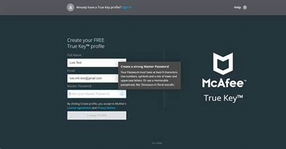 Mcafee True Key