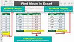Mean Excel