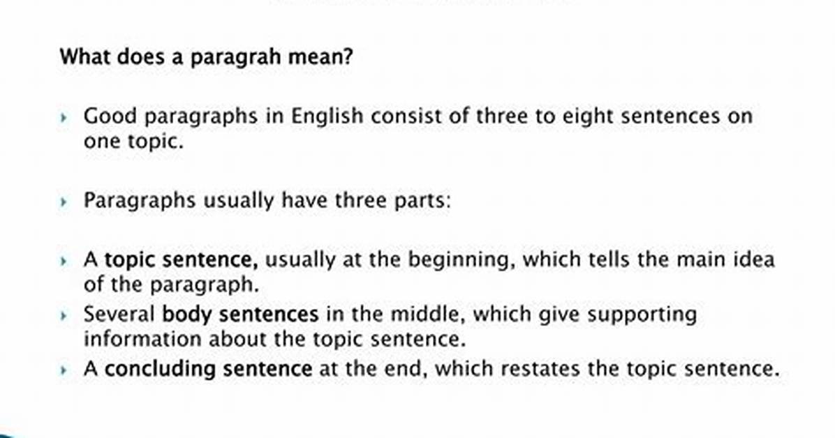 Mean Paragraphs