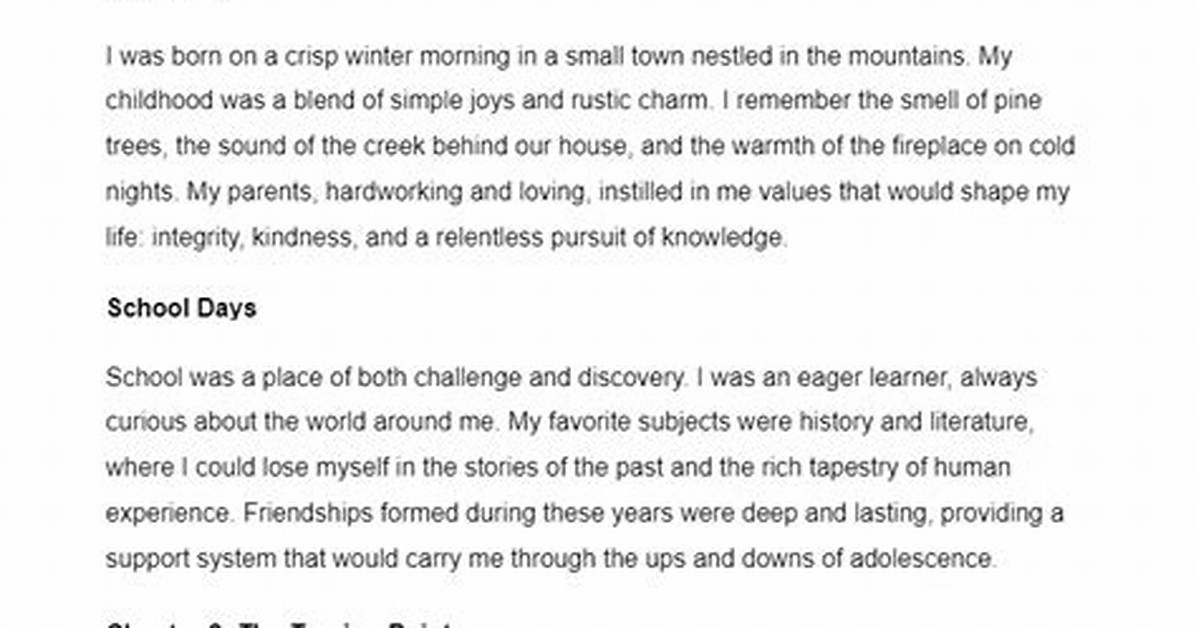 Memoir Examples