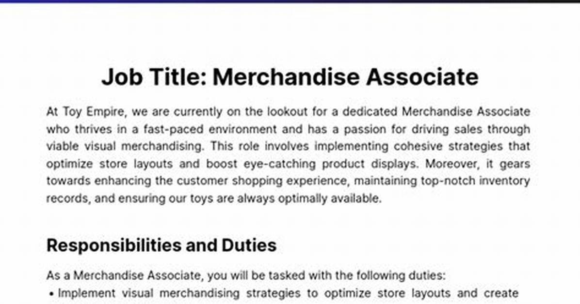 Merchandise Associate