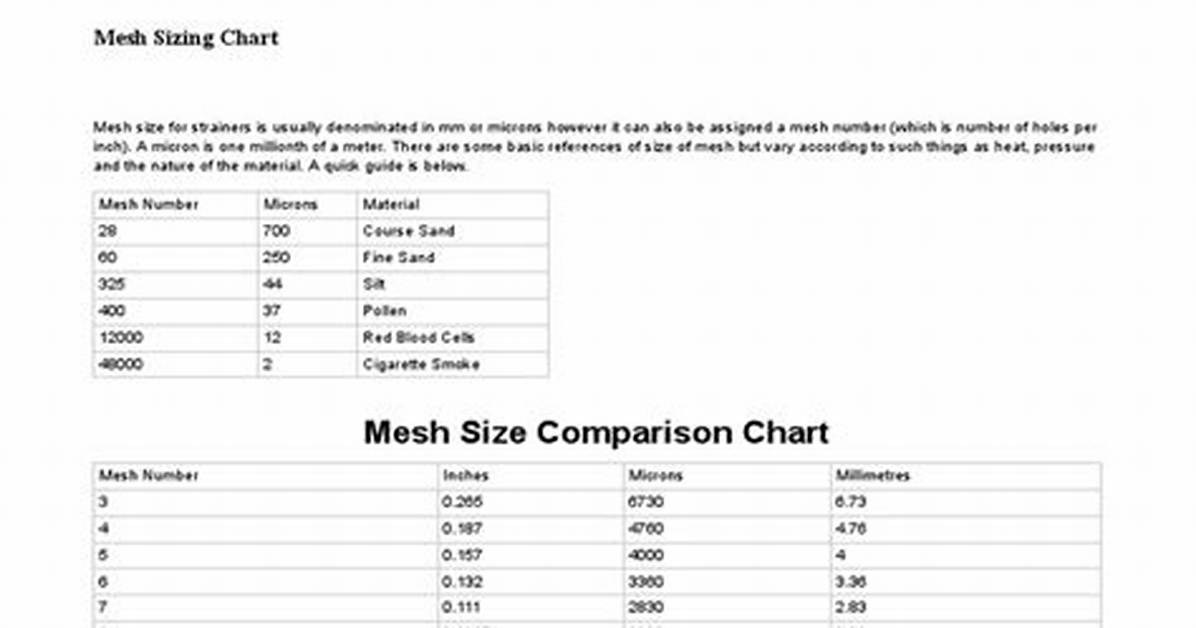 Mesh Size