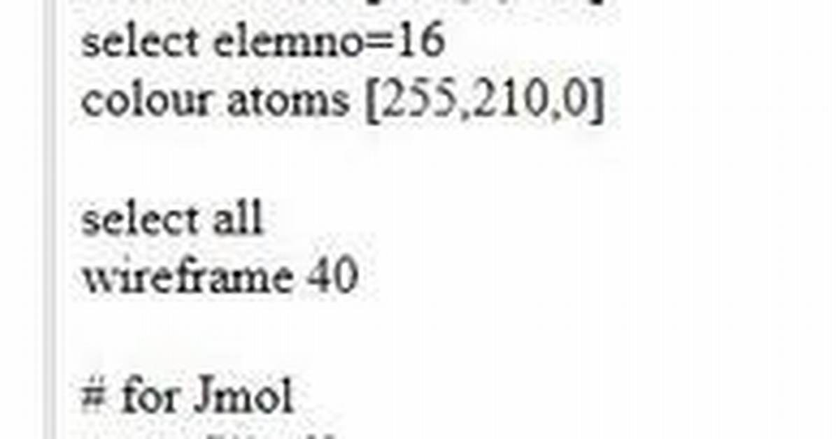 Methods for Using Jmol