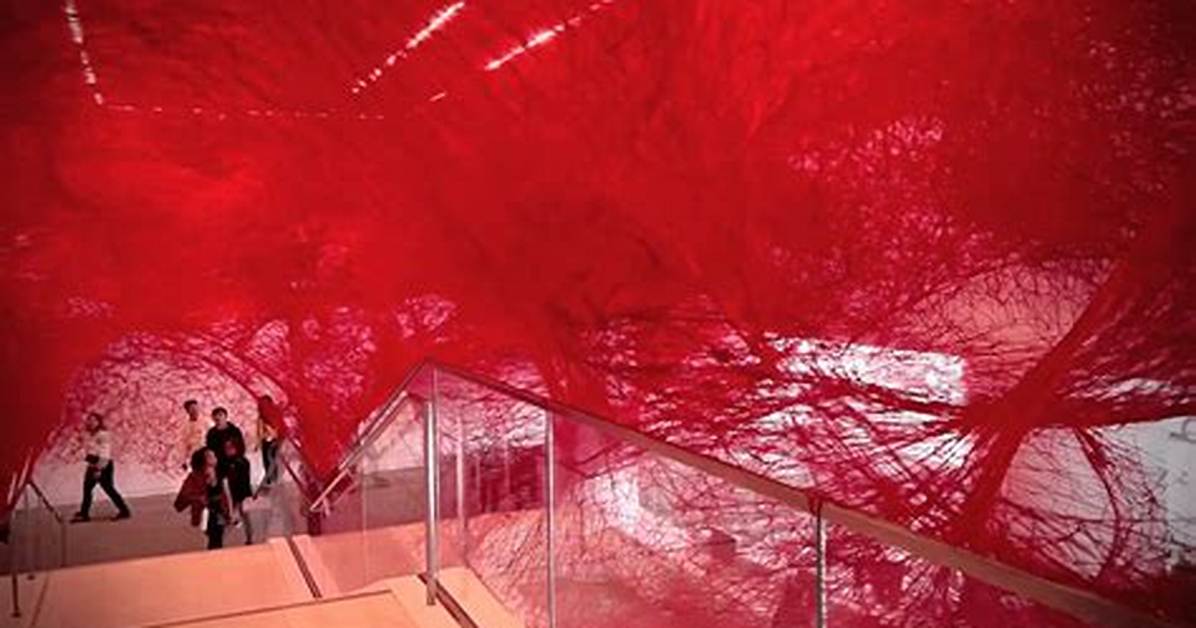 Meticulously Webbed Installations by Chiharu Shiota