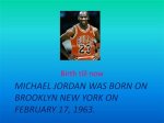 Michael Jordan Born