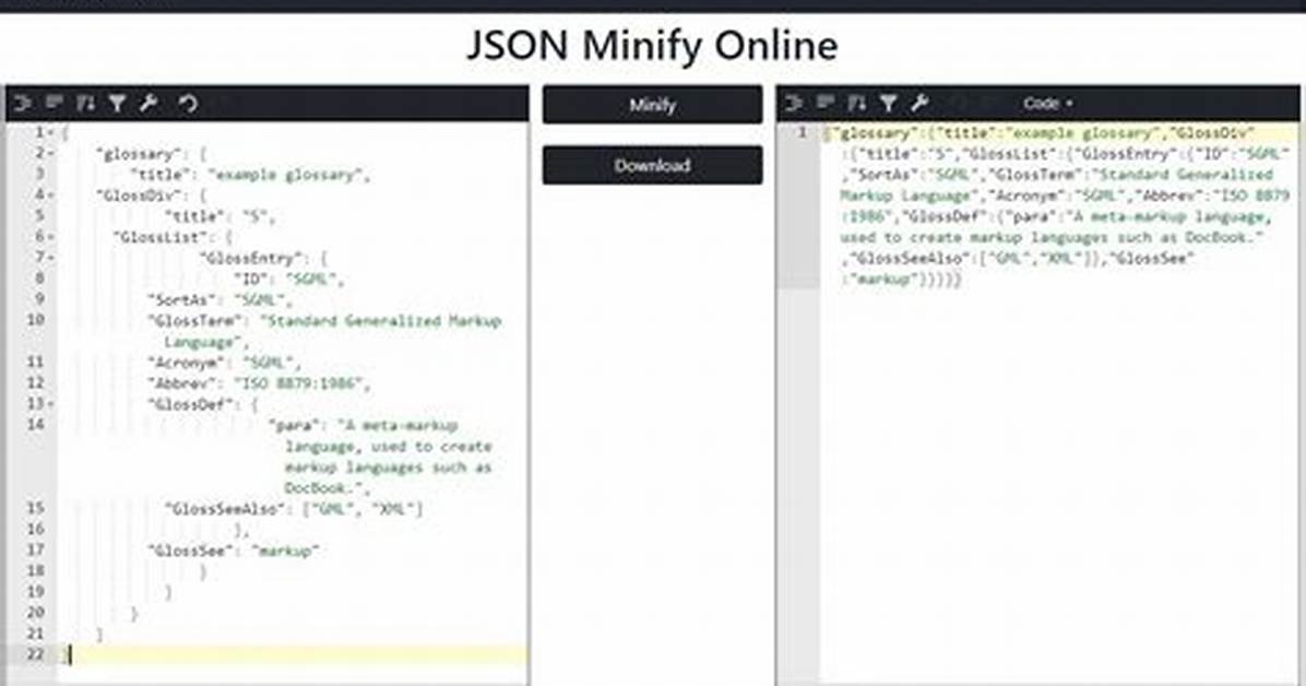 Minify a Json String Using. Net