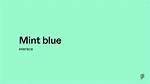 Mint Blue Color