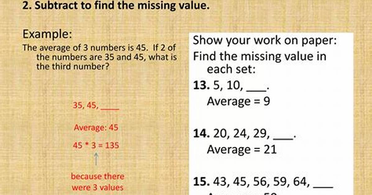 Missing Average Calculator