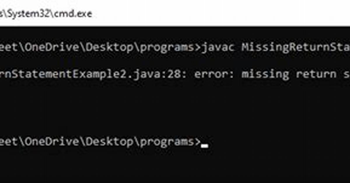 "Missing Return Statement" Within If / for / While