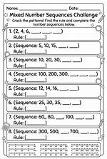 Mixed Number Sequences