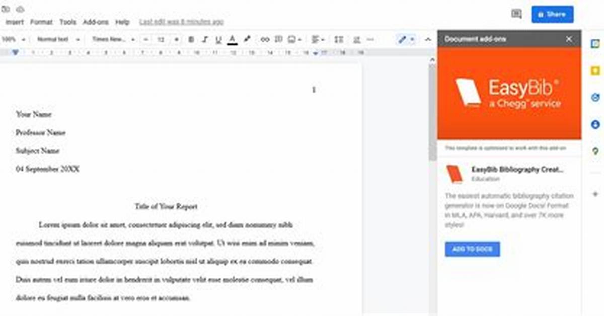 Mla Format on Google Docs