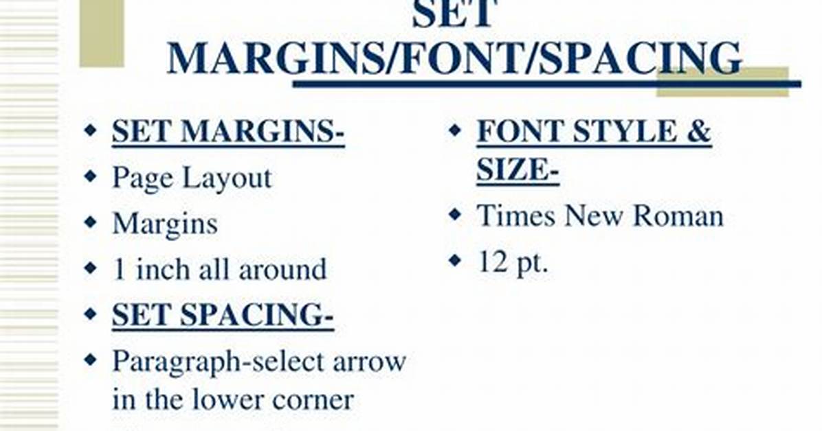Mla Format Spacing