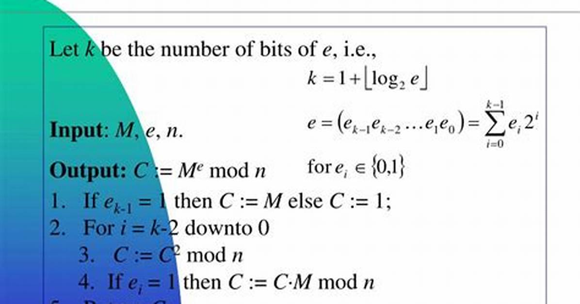 Modular Exponentiation
