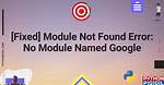 Module Not Found Error: No Module Named Config
