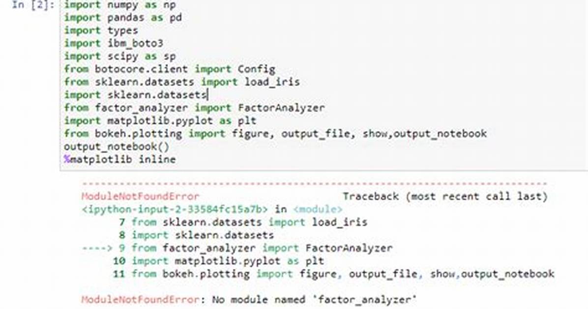 Modulenotfounderror: No Module Named 'Factor_Analyzer' - Python Notebook [Closed]