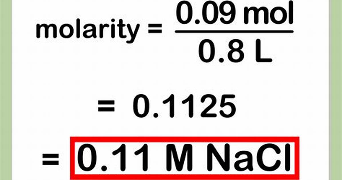 Molarity Calculation
