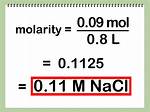 Molarity Calculation