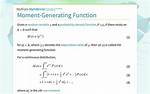 Moment Generating Function