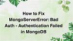 Mongodb 3.2 Authentication Failed
