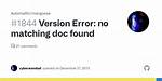 Mongoose - Version Error: No Matching Document Found for Id