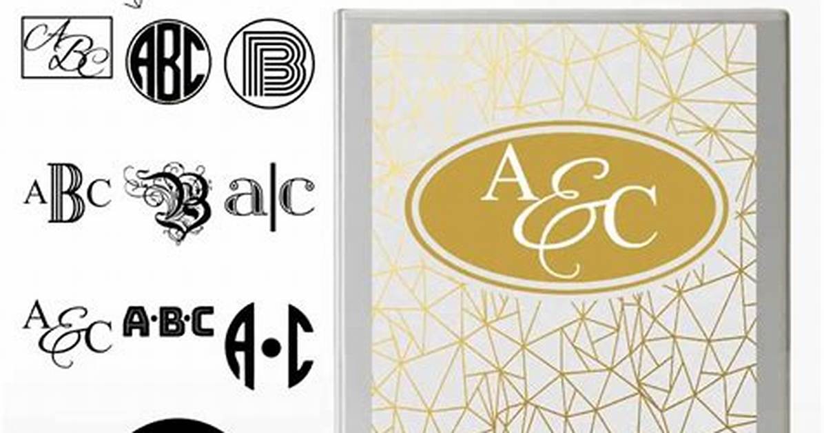 Monogram Binder Cover