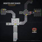 Monster Army Bunker Map with Walkthrough