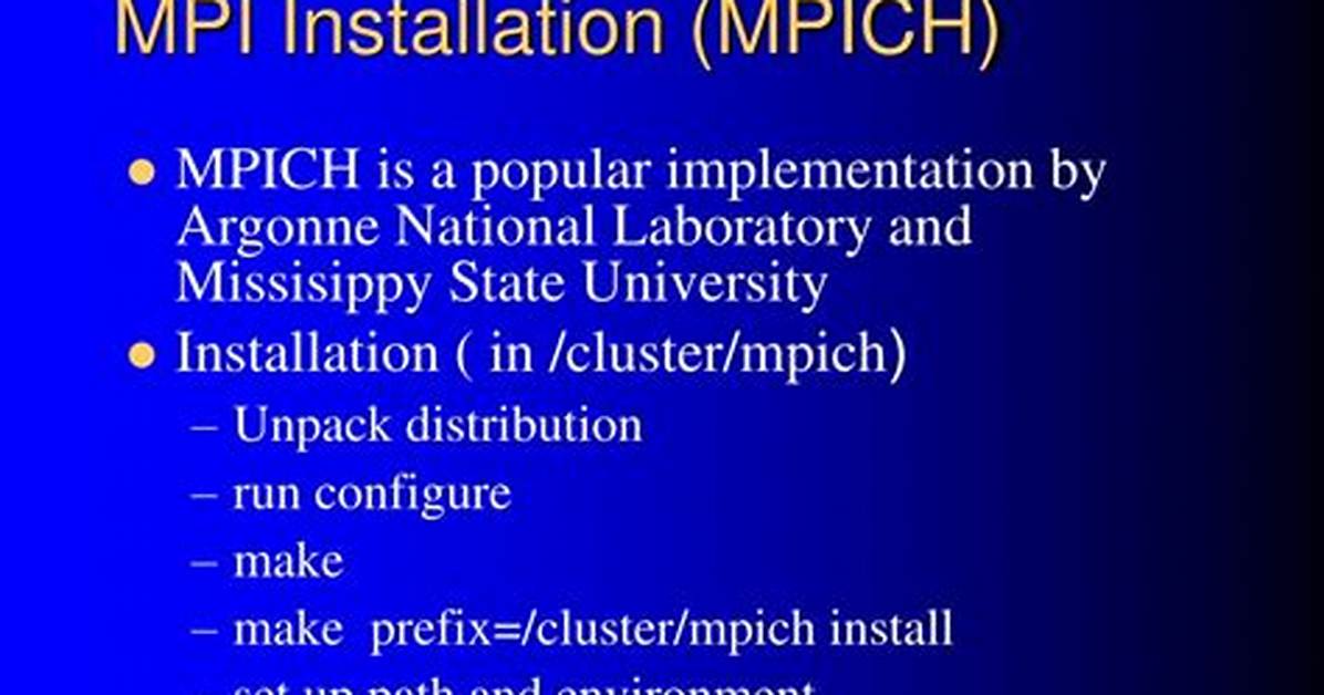 Mpich Installation