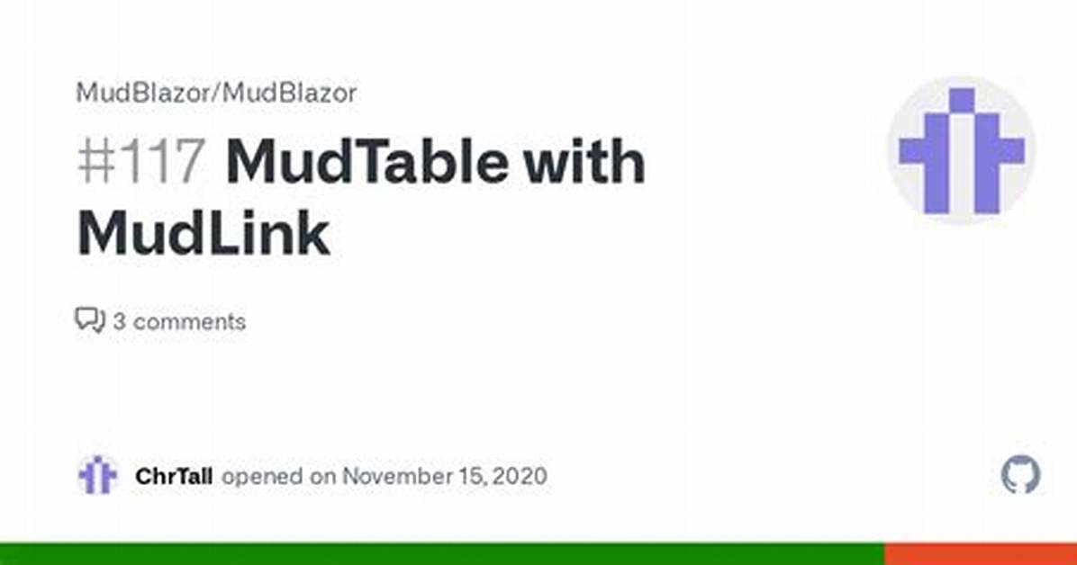 Mudblazor: Mudlink in a Mudtable
