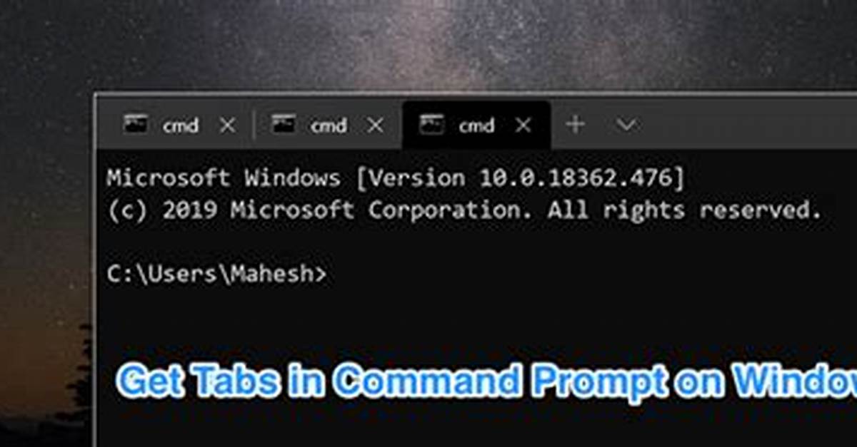 Multi-Tab Command Prompt in Windows?