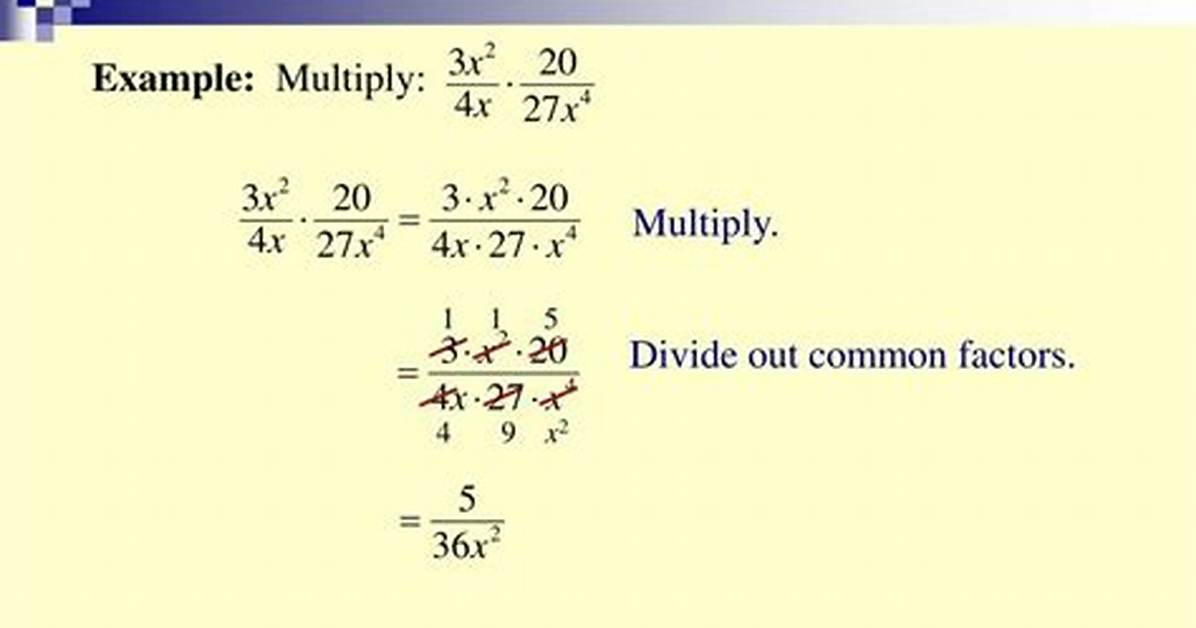 Multiplying Rational Expressions