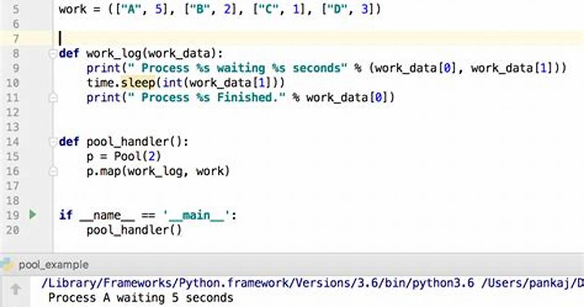 Multiprocessing Pool with a for Loop