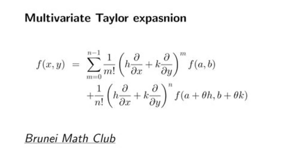 Multivariate Taylor Expansion